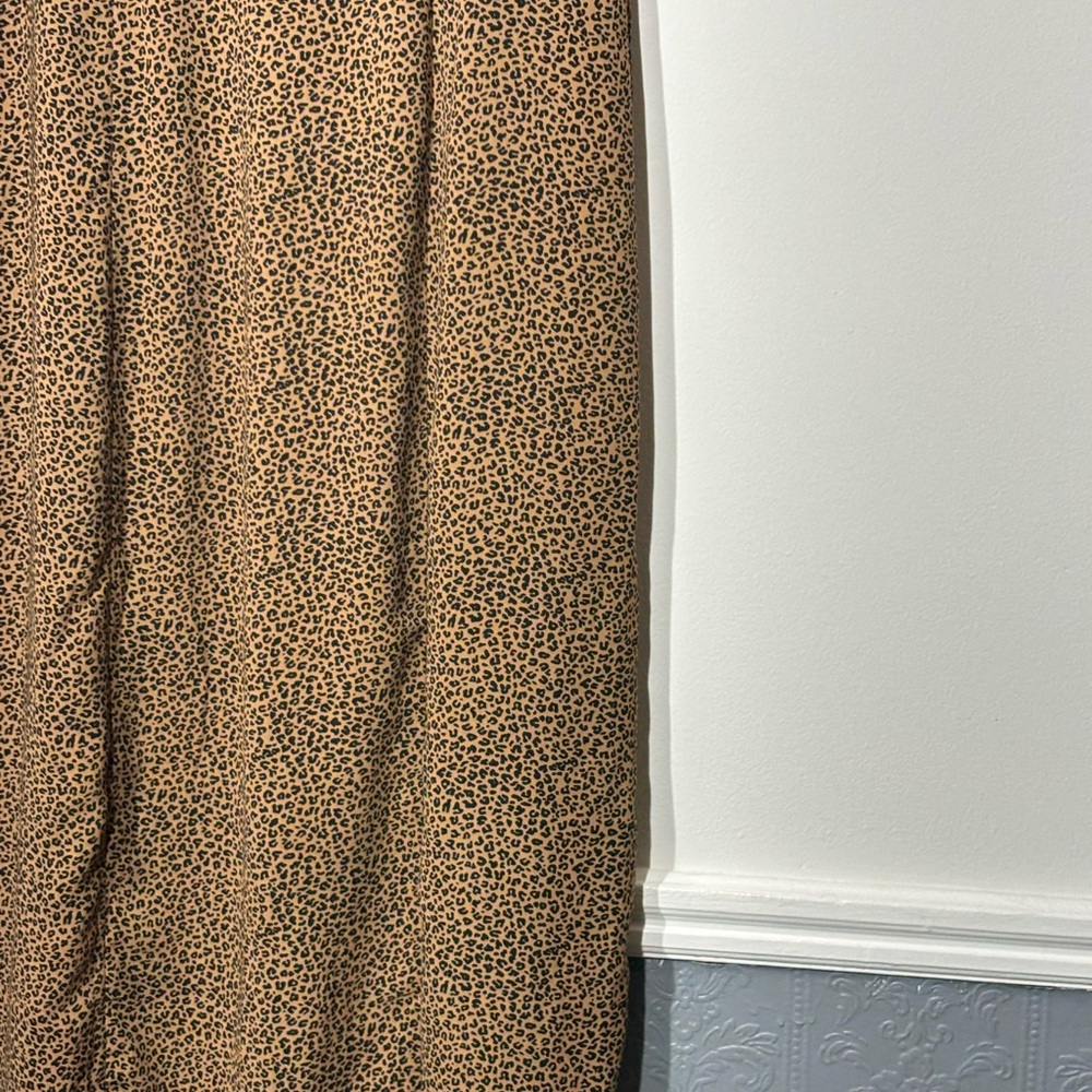 MAJORELLE Brown Printed Puff-Sleeve Midi‎ Dress - Picture 9 of 10